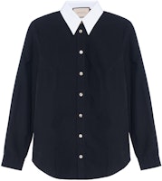 (Women) Gucci SS22 Colorblock Long Sleeve Sun Protection Shirt Women Black 686545-ZLC02-1043 (Women) Gucci SS22 Colorblock Long Sleeve Sun Protection Shirt Women Black 686545-ZLC02-1043