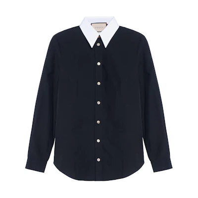 (Women) Gucci SS22 Colorblock Long Sleeve Sun Protection Shirt Women Black 686545-ZLC02-1043