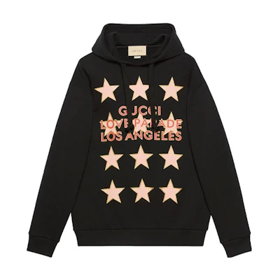 (Women) Gucci SS22 Geometric Logo Print Loose Hoodie Black 615061-XJEQO-1082