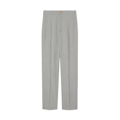 (Women) Gucci SS22 Gray Straight-Leg Casual Pants with Zipper Pockets 675974-ZACFE-4734