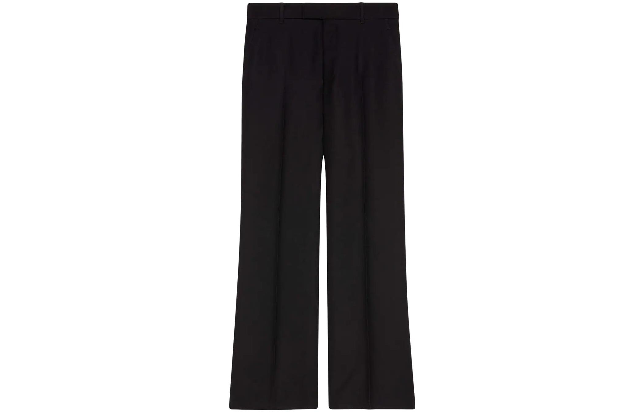 (Women) Gucci SS22 High-Waisted Black Relaxed Straight Pants 661739-ZAD88-1000