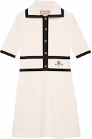(Women) Gucci SS22 Ivory Wool GG Jacquard Polo Dress for Women 681306-XKB7S-9207 (Women) Gucci SS22 Ivory Wool GG Jacquard Polo Dress for Women 681306-XKB7S-9207