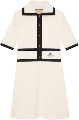 (W) 구찌 SS22 아이보리 울 GG 자카드 폴로 드레스 여성용 681306-XKB7S-9207 Buy (W) 구찌 SS22 아이보리 울 GG 자카드 폴로 드레스 여성용 681306-XKB7S-9207