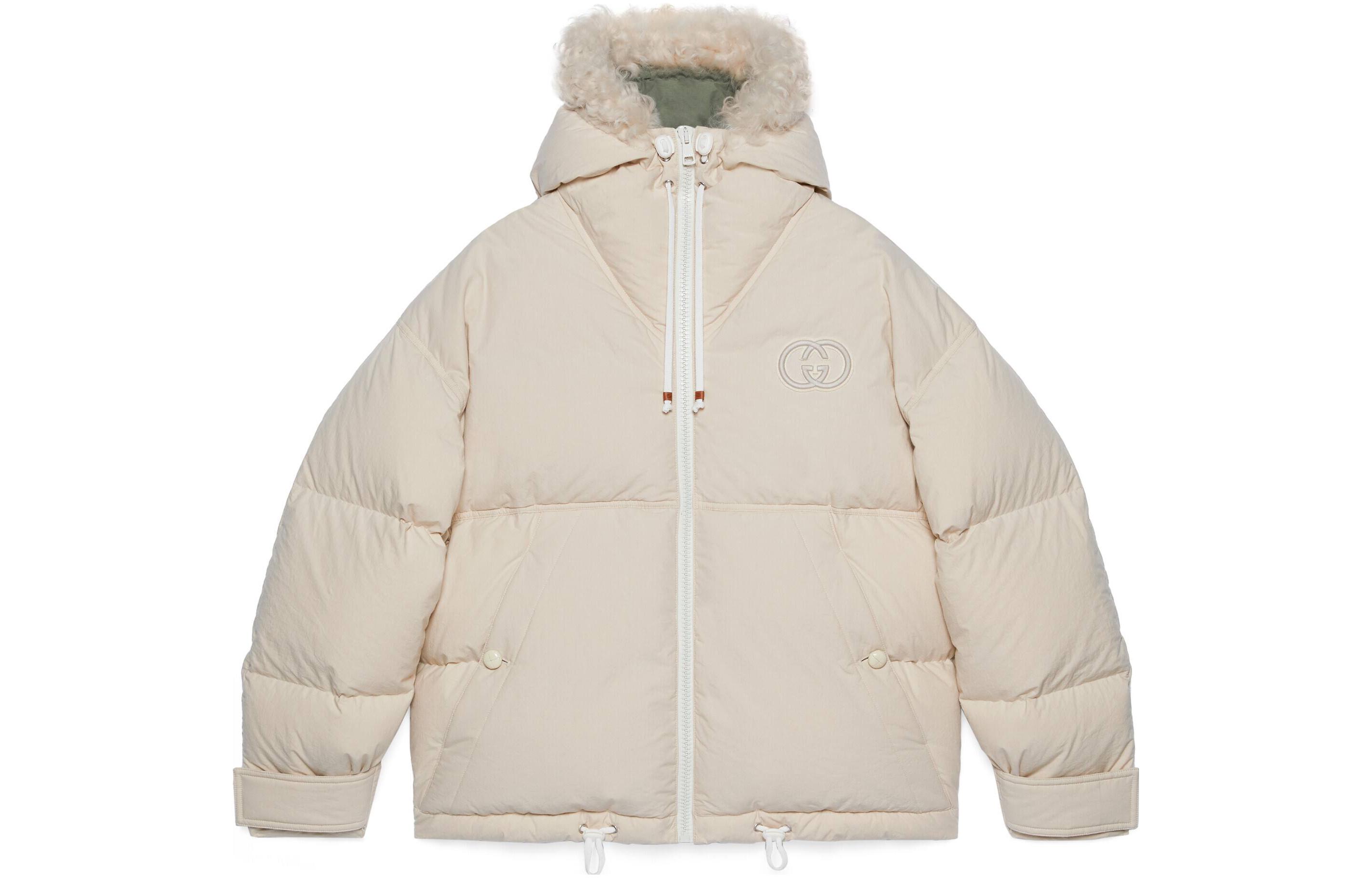 (Women) Gucci SS22 Light Pink Down Jacket Hooded Long Sleeve Coat 706075-Z9AAH-9791