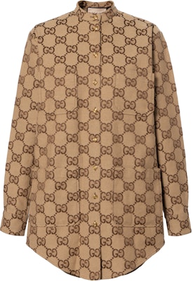 (W) Gucci SS22 Kemeja Lengan Panjang Loose Canvas Coklat Tua 669337-ZAHT5-2580 Buy (W) Gucci SS22 Kemeja Lengan Panjang Loose Canvas Coklat Tua 669337-ZAHT5-2580