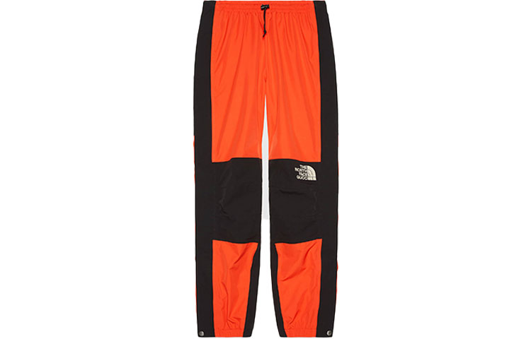 (Women) Gucci SS22 Orange Straight-Leg Casual Patchwork Pants 663742-ZLX45-6541