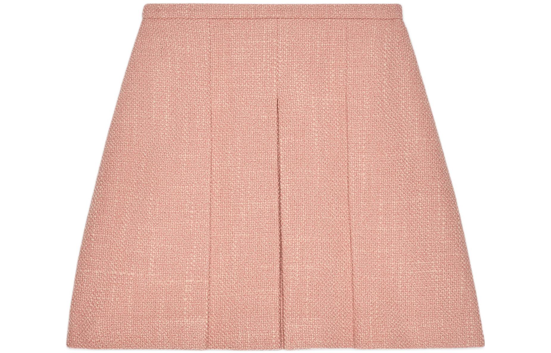 (Women) Gucci SS22 Pink Pleated Elastic Waist Casual Skirt 681234-ZAHDR-5352
