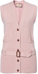 (W) グッチ SS22 ピンク ノースリーブ ニット ベスト ロゴ パターン入り 680891-XKB3-A5018 Buy (W) グッチ SS22 ピンク ノースリーブ ニット ベスト ロゴ パターン入り 680891-XKB3-A5018