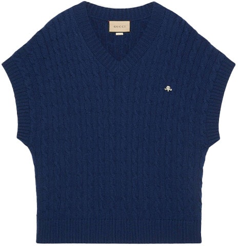 women-gucci-ss-22-plain-v-neck-short-sleeve-knitted-sweater-blue-679506-xkb-63-4726