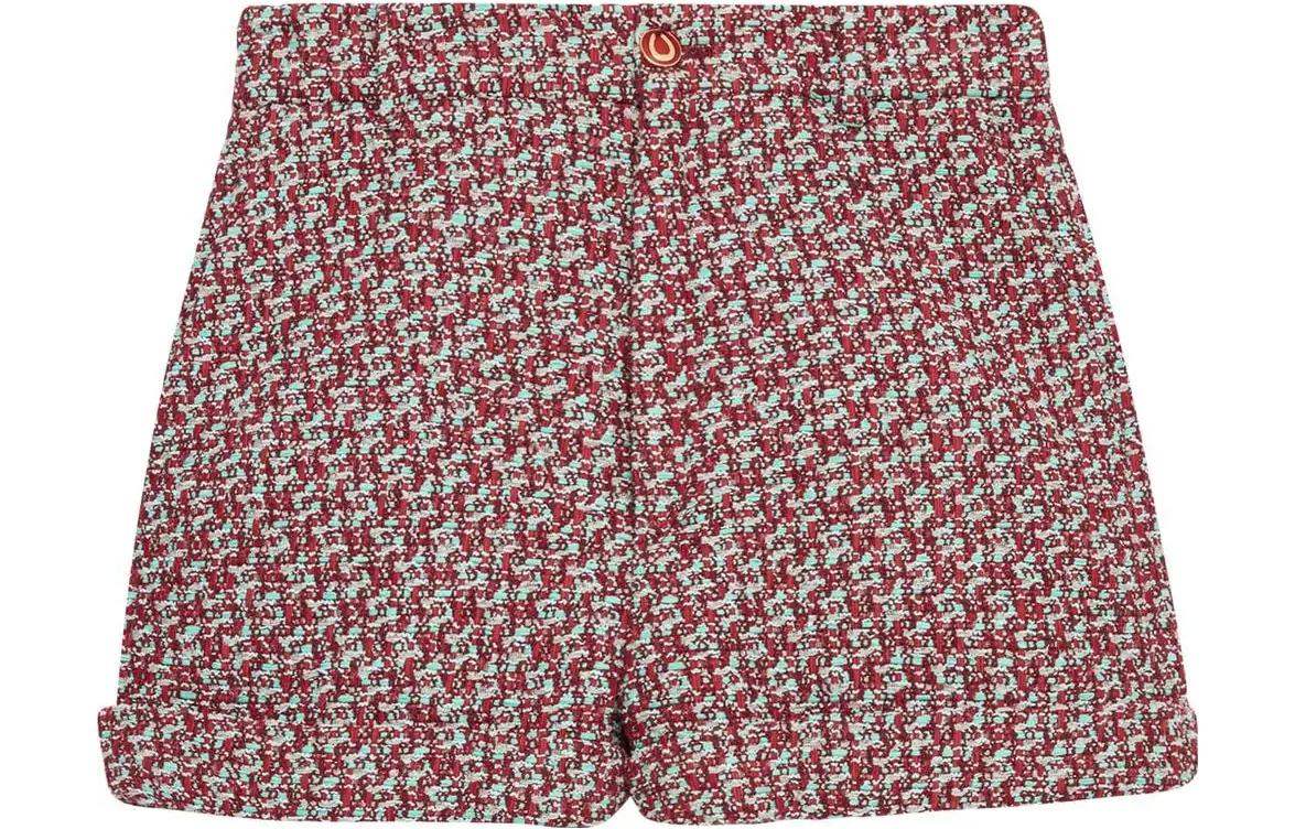 (Women) Gucci SS22 Red Checkered High-Waisted Straight Shorts 691396-ZAILE