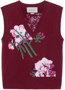 (W) 古驰SS22红色花卉提花针织背心 663926-X1274-6412 Buy (W) 古驰SS22红色花卉提花针织背心 663926-X1274-6412