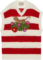 (Women) Gucci SS22 Red Striped Wool Vest 686943-XKB77-9212 (Women) Gucci SS22 Red Striped Wool Vest 686943-XKB77-9212