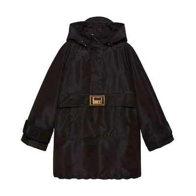 (Women) Gucci SS22 Sequin Logo Hooded Jacket Black 669869-ZAIBR-1000