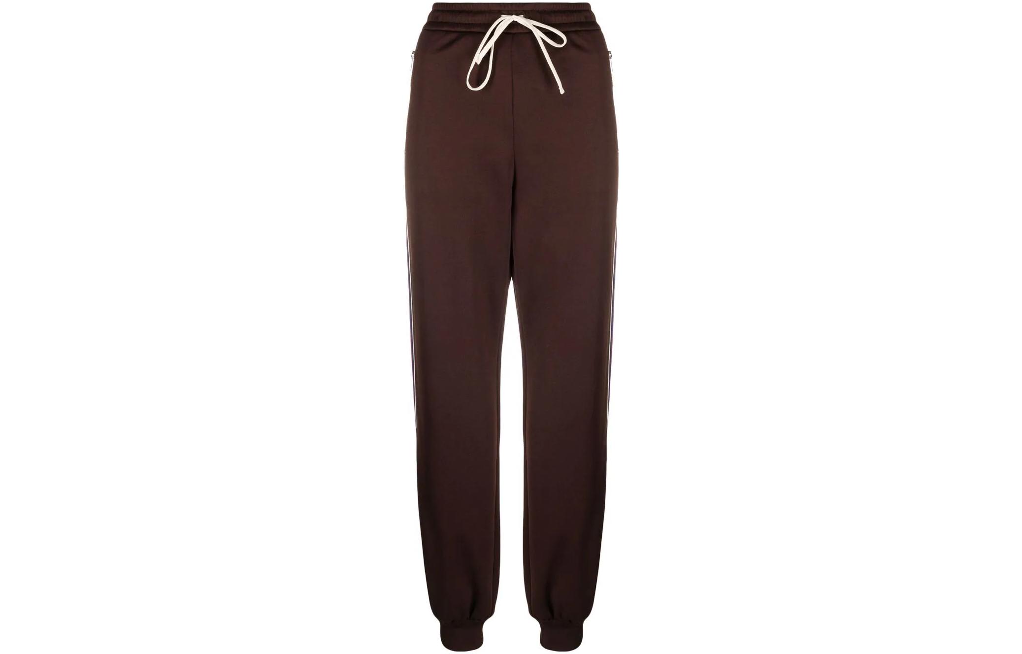 (Women) Gucci SS22 Side Stripe Drawstring Sweatpants Dark Brown 666976-XJDQN-2073