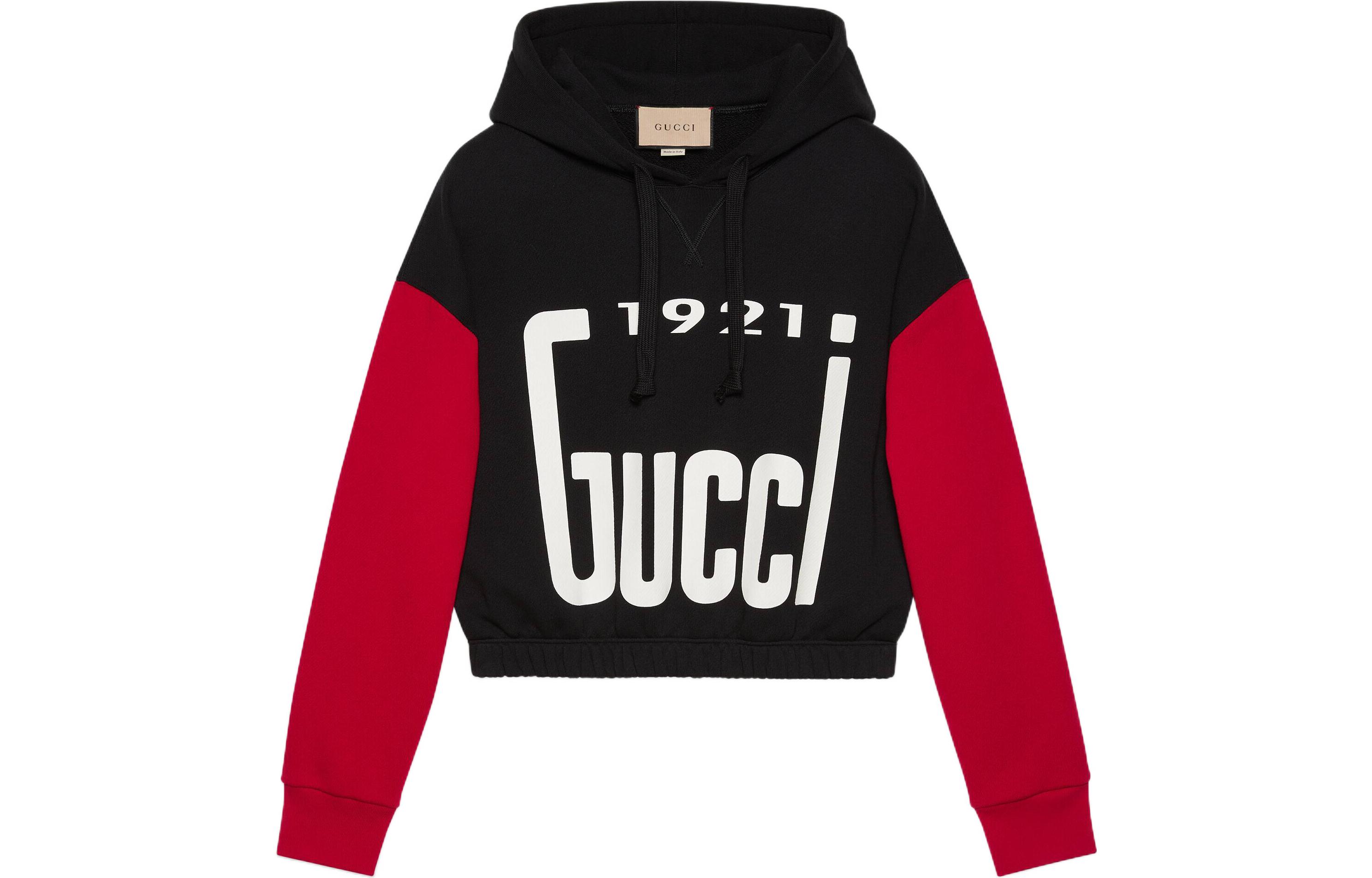 (Women) Gucci SS22 Time Letter Print Hoodie Black 671507-XJDRT-1082