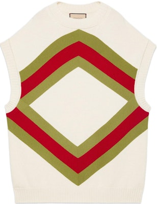 (W) グッチ SS22 Vストライプ ウール クルーネック ベスト オフホワイト 678319-XKB5U-8003 Buy (W) グッチ SS22 Vストライプ ウール クルーネック ベスト オフホワイト 678319-XKB5U-8003