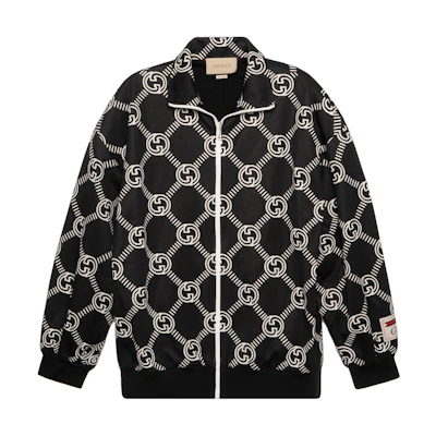 (Women) Gucci SS22 Vintage Monogram Zip Jacket Black 681271-XJD1I-1289