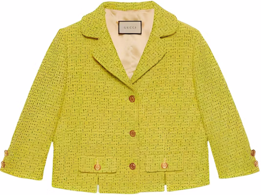 (W) Gucci SS22 黃色粗花呢短版外套 688984-ZAILE-7738 Buy (W) Gucci SS22 黃色粗花呢短版外套 688984-ZAILE-7738