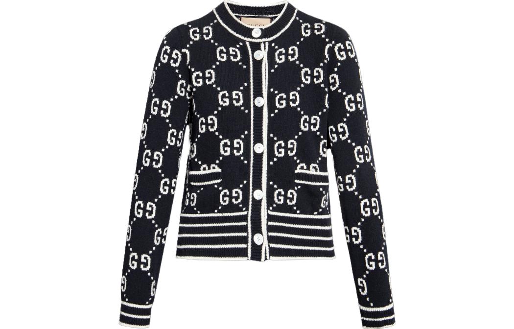 Order (W) GUCCI SS23 黑色條紋Logo印花針織毛衣. 753917-XKCAN-1289