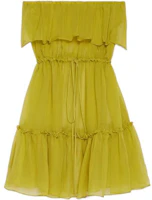 (Women) GUCCI SS23 Green Pleated Strapless Sleeveless Dress. 730909-ZHS78-3190 (Women) GUCCI SS23 Green Pleated Strapless Sleeveless Dress. 730909-ZHS78-3190