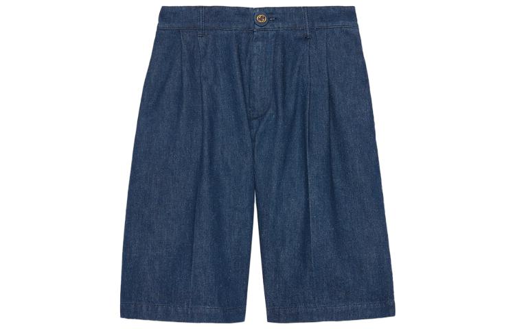 Order (Women) GUCCI SS23  High-Waisted Loose Casual Shorts Blue 743231 XDCGS 4100