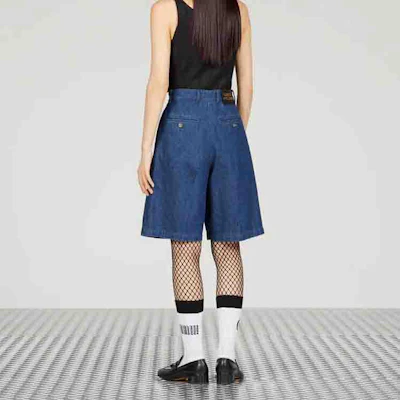 (Women) GUCCI SS23 High-Waisted Loose Casual Shorts Blue 743231 XDCGS 4100 Purchase (Women) GUCCI SS23 High-Waisted Loose Casual Shorts Blue 743231 XDCGS 4100