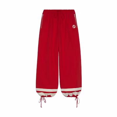 (Women) GUCCI SS23 Red Drawstring Jogger Pants. 747014-XJFV0-6358