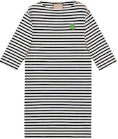 (Women) GUCCI SS23 Striped Logo Print Black Short-Sleeve Dress 727978-XJE7O-4384 (Women) GUCCI SS23 Striped Logo Print Black Short-Sleeve Dress 727978-XJE7O-4384