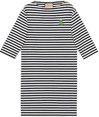 (W) GUCCI SS23 條紋標誌印花黑色短袖連衣裙 727978-XJE7O-4384 Buy (W) GUCCI SS23 條紋標誌印花黑色短袖連衣裙 727978-XJE7O-4384