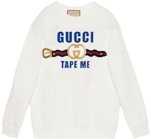 (Women) GUCCI SS23 White Logo Print Crewneck Sweatshirt Casual. 721361-XJFIZ-9088 (Women) GUCCI SS23 White Logo Print Crewneck Sweatshirt Casual. 721361-XJFIZ-9088