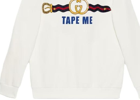 (W) グッチ SS23 ホワイト ロゴプリント クルーネック スウェットシャツ カジュアル 721361-XJFIZ-9088 Sizing (W) グッチ SS23 ホワイト ロゴプリント クルーネック スウェットシャツ カジュアル 721361-XJFIZ-9088