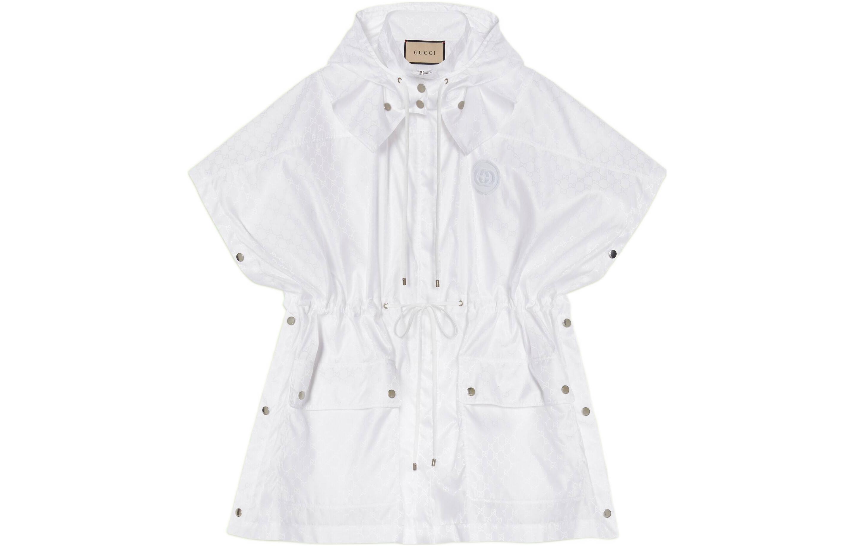 (Women) GUCCI SS23  White Short-Sleeve Drawstring Jacket 691768-ZAI4N-9000