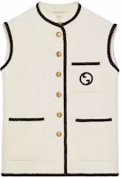 Order (Women) GUCCI SS23 White Single-Breasted Vest with Contrast Striped Trim. 747868-ZANIZ-9782