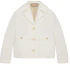 Order (W) GUCCI SS23 白色修身長袖翻領排扣外套 723630-XDB9V-9011