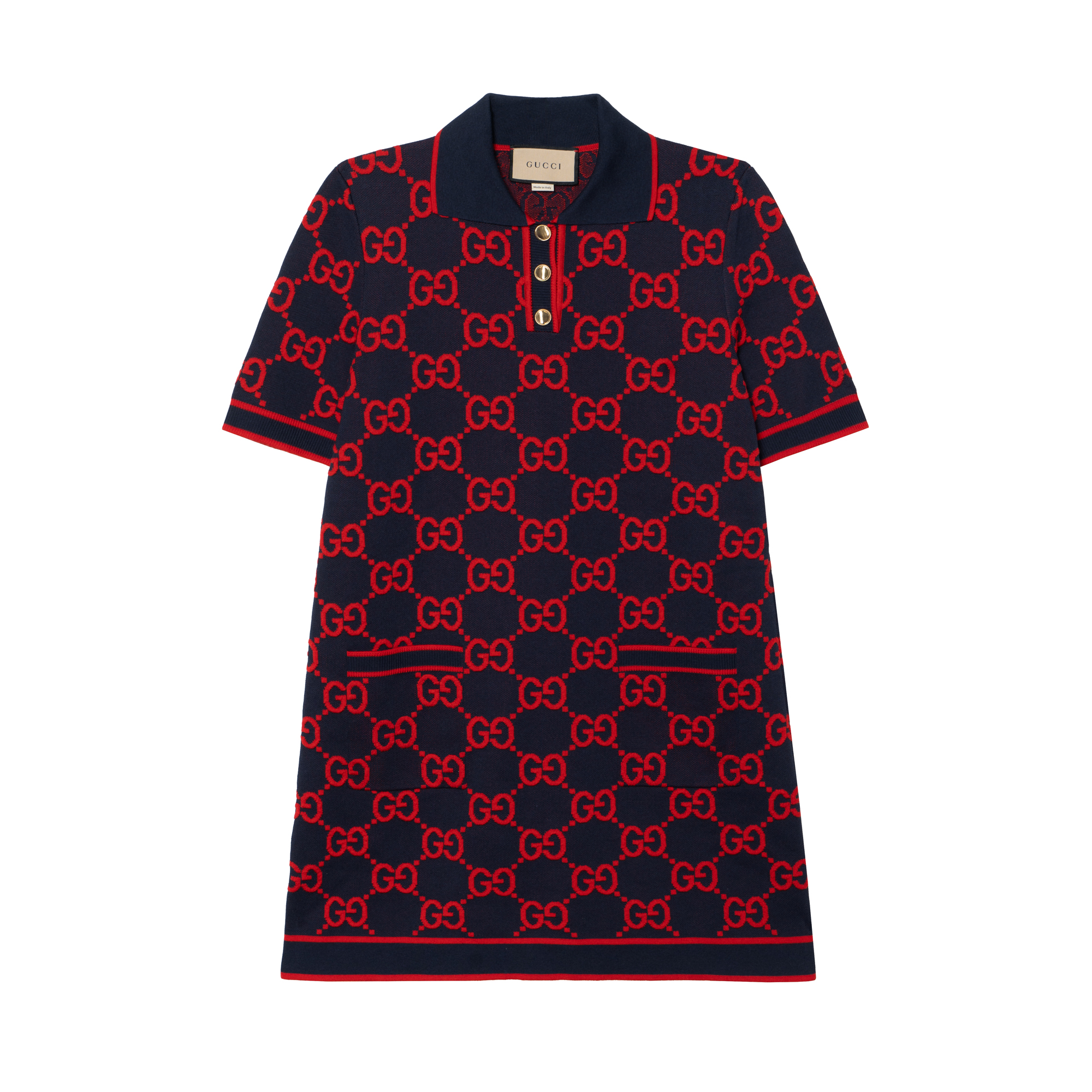 (Women) Gucci SS23 All-over Logo Casual Straight Dress Women - Multicolor 743316-XKC8X-4754