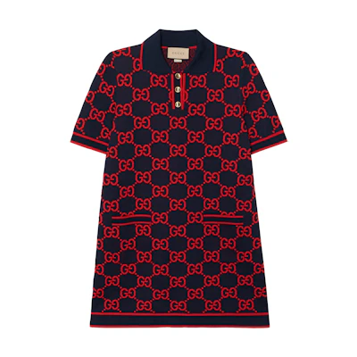 (Women) Gucci SS23 All-over Logo Casual Straight Dress Women - Multicolor 743316-XKC8X-4754