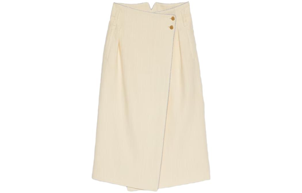 (Women) Gucci SS23 Beige High-Waist Wrap Maxi Skirt Skirt 734533-ZAMC7-9300