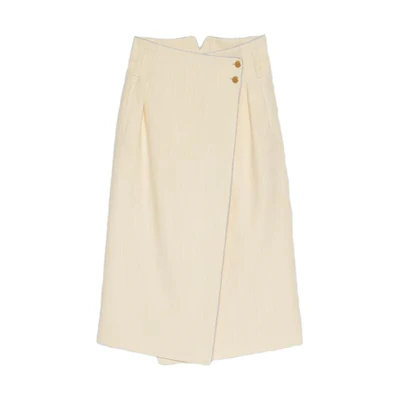 (Women) Gucci SS23 Beige High-Waist Wrap Maxi Skirt Skirt 734533-ZAMC7-9300