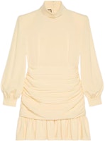 (Women) Gucci SS23 Beige Ruffled Long-Sleeve Dress for Women 705358-ZAKCF-9205 (Women) Gucci SS23 Beige Ruffled Long-Sleeve Dress for Women 705358-ZAKCF-9205