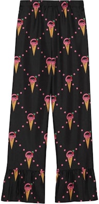 (W) Gucci SS23 黑色冰淇淋印花寬鬆長褲 731975-ZAL41-1187 Buy (W) Gucci SS23 黑色冰淇淋印花寬鬆長褲 731975-ZAL41-1187