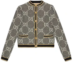 (Women) Gucci SS23 Black Logo Print Short Cardigan Sweater 743321-XKC8Y-1209 (Women) Gucci SS23 Black Logo Print Short Cardigan Sweater 743321-XKC8Y-1209