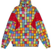 (Women) Gucci SS23 Block Letter Print Half-Zip Sweatshirt Multi-Color 723553-XJE2H-6193 (Women) Gucci SS23 Block Letter Print Half-Zip Sweatshirt Multi-Color 723553-XJE2H-6193