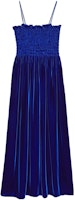 (Women) Gucci SS23 Blue Textured Ruffle Trim Maxi Sleeveless Dress 711648-ZAKXJ-4186 (Women) Gucci SS23 Blue Textured Ruffle Trim Maxi Sleeveless Dress 711648-ZAKXJ-4186