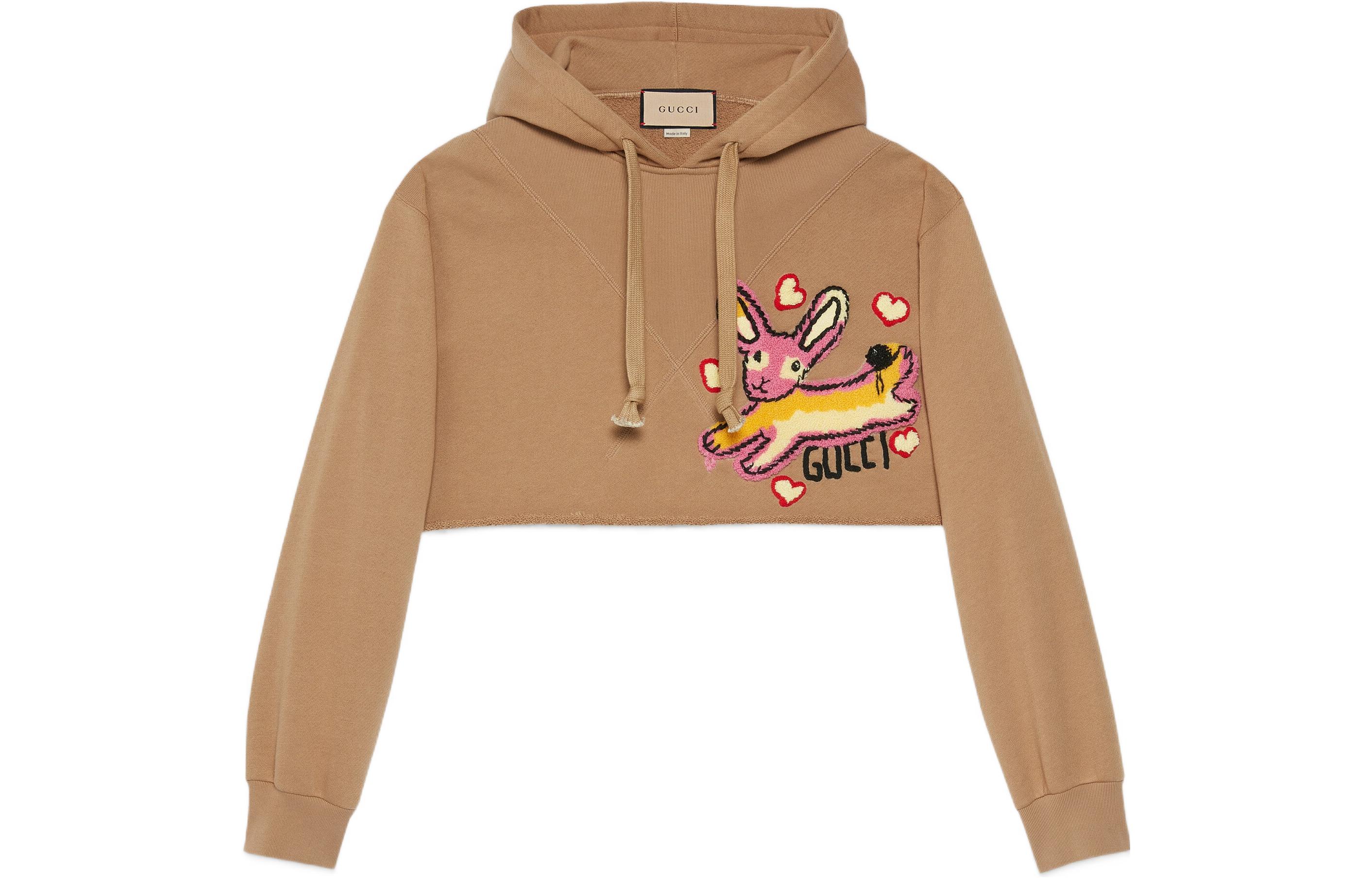 (Women) GUCCI SS23 Chinese New Year  Camel Animal Embroidery Hoodie. 723564 XJE2N-2091