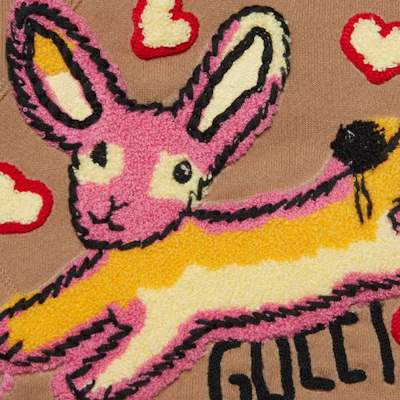 (W) GUCCI SS23 中國新年駝色動物刺繡連帽衫 723564 XJE2N-2091 Details for (W) GUCCI SS23 中國新年駝色動物刺繡連帽衫 723564 XJE2N-2091