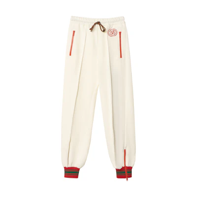 (Women) Gucci SS23 Colorblock High-Waisted Knit Track Pants Cream 734577-XJEWO-9782