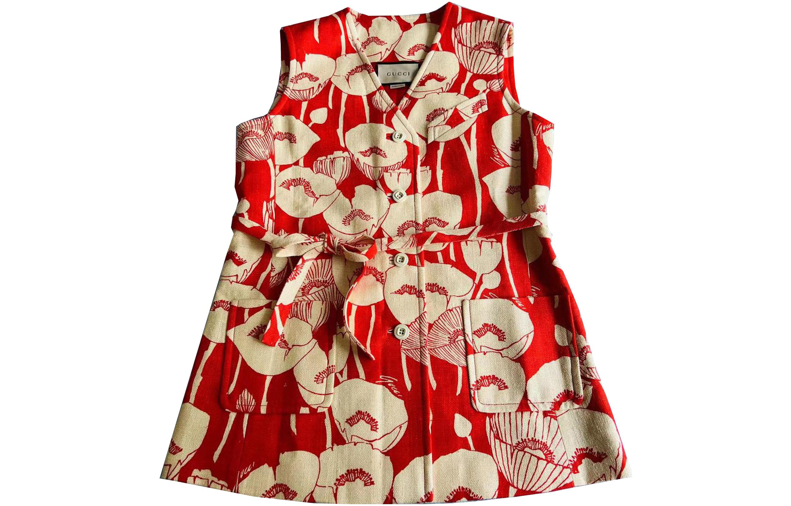 Order (Women) GUCCI SS23 Floral Print Single-Breasted  Vest Multicolor. 652265-ZAGU1-6397