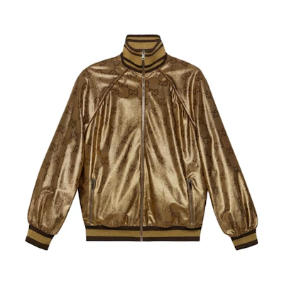 (Women) Gucci SS23 GG Monogram Zip Jacket Gold 743001-XJFE0-2486