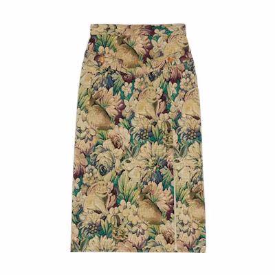 (Women) Gucci SS23 Green Floral Jacquard Skirt 725800-XDCA2-7040