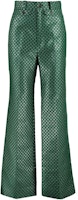 (Women) Gucci SS23 Green Logo Print Linen Casual Pants 657793-ZAGLX-3091 (Women) Gucci SS23 Green Logo Print Linen Casual Pants 657793-ZAGLX-3091